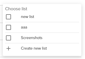 Create bookmark list