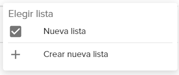 Crear lista de marcadores