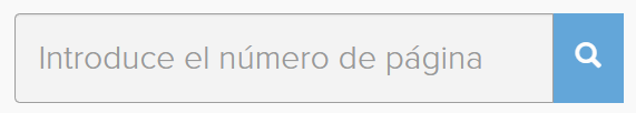 Campo de texto para introducir el número de la página del libro que estás buscando