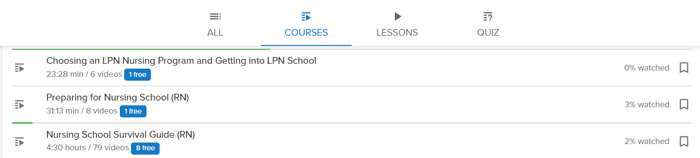 Screenshot of free videos