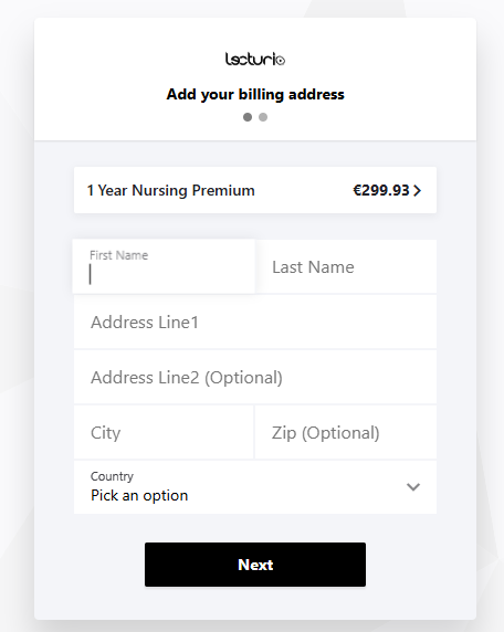 Flecha junto al precio en la página de precios