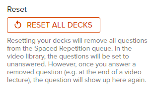 Button to remove questions from deck