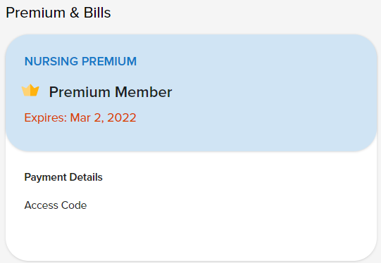 Proof that access code has been redeemed